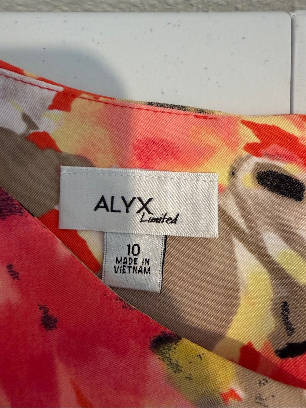 ALYX Limited Multicolor Sleeveless Floral Print Dress size 10 - Picture 5 of 7